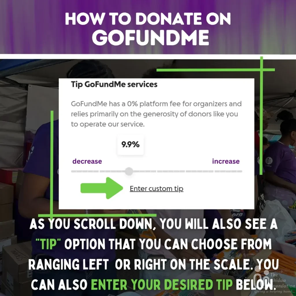 Choose the tip ranging left or right on the scale